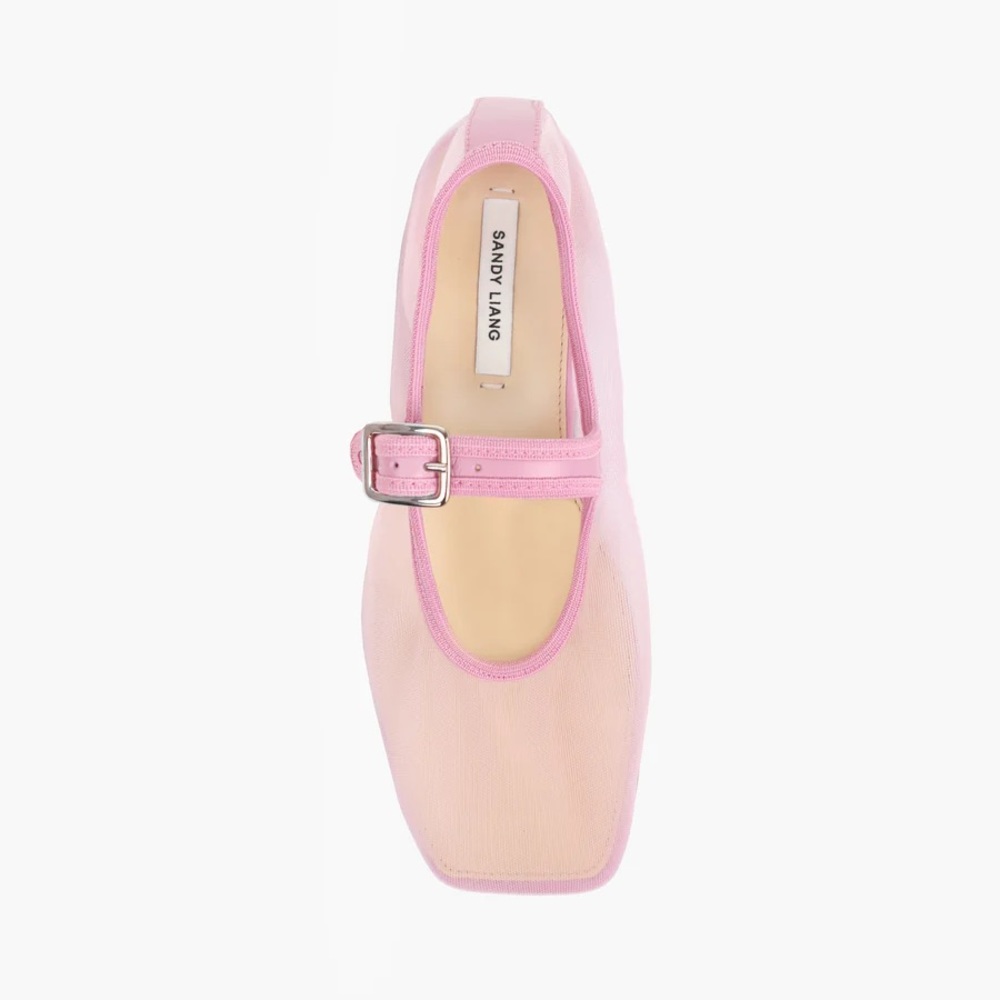 Sandy Liang MJ mesh ballet flats pink 38